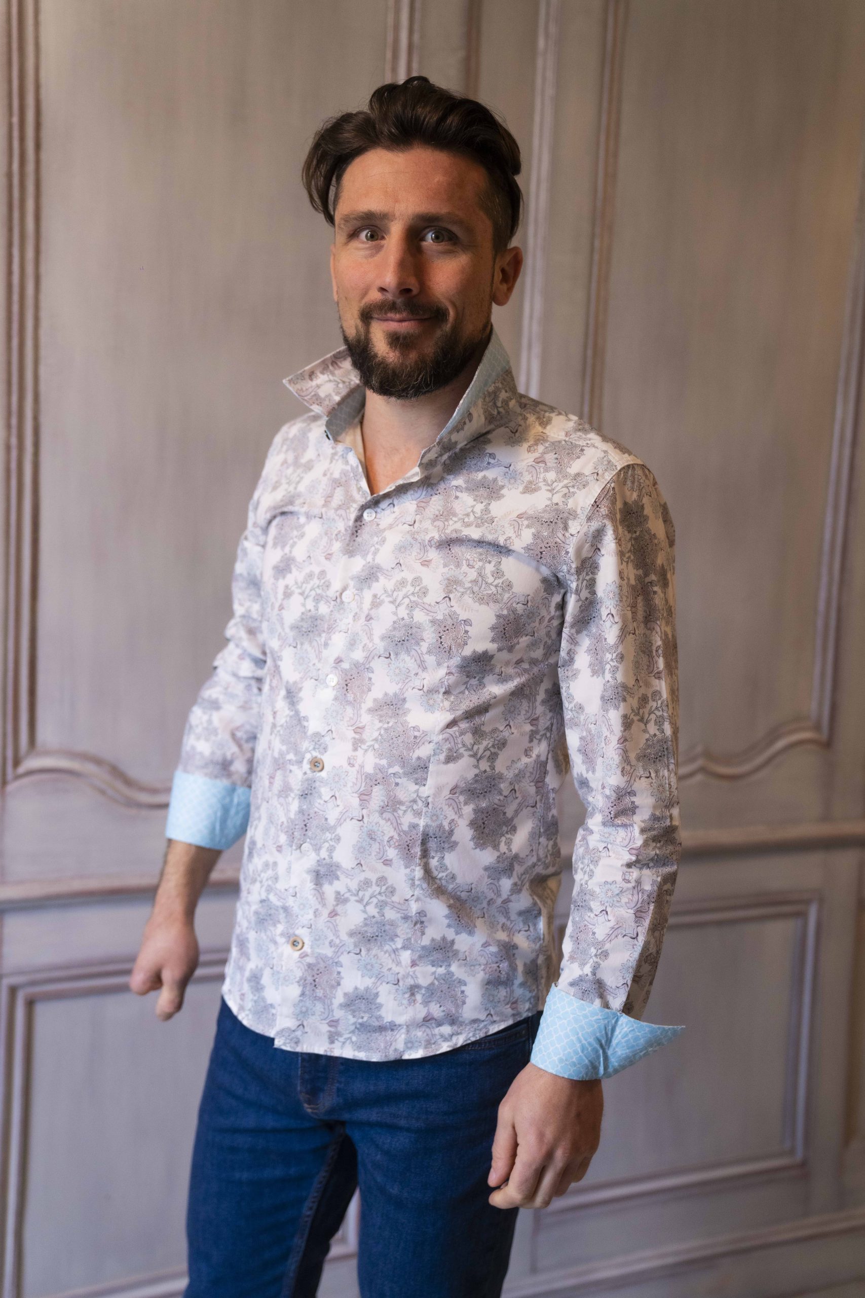 CHEMISE NUMEROLOG1E SALVATORE SLIM FIT HOMME