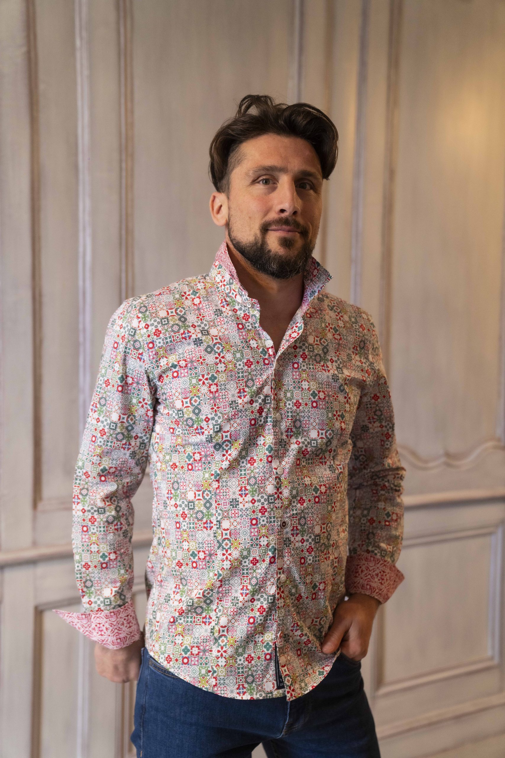 CHEMISE NUMEROLOG1E BRAD SLIM FIT HOMME